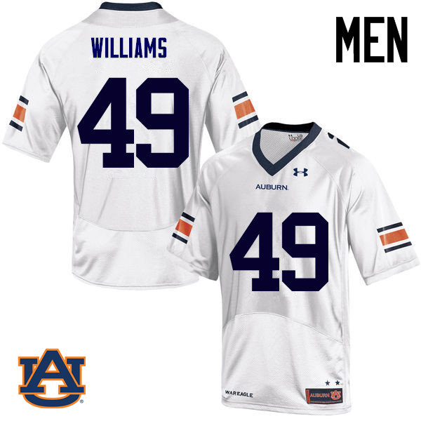 Men Auburn Tigers #49 Darrell Williams College Football Jerseys Sale-White